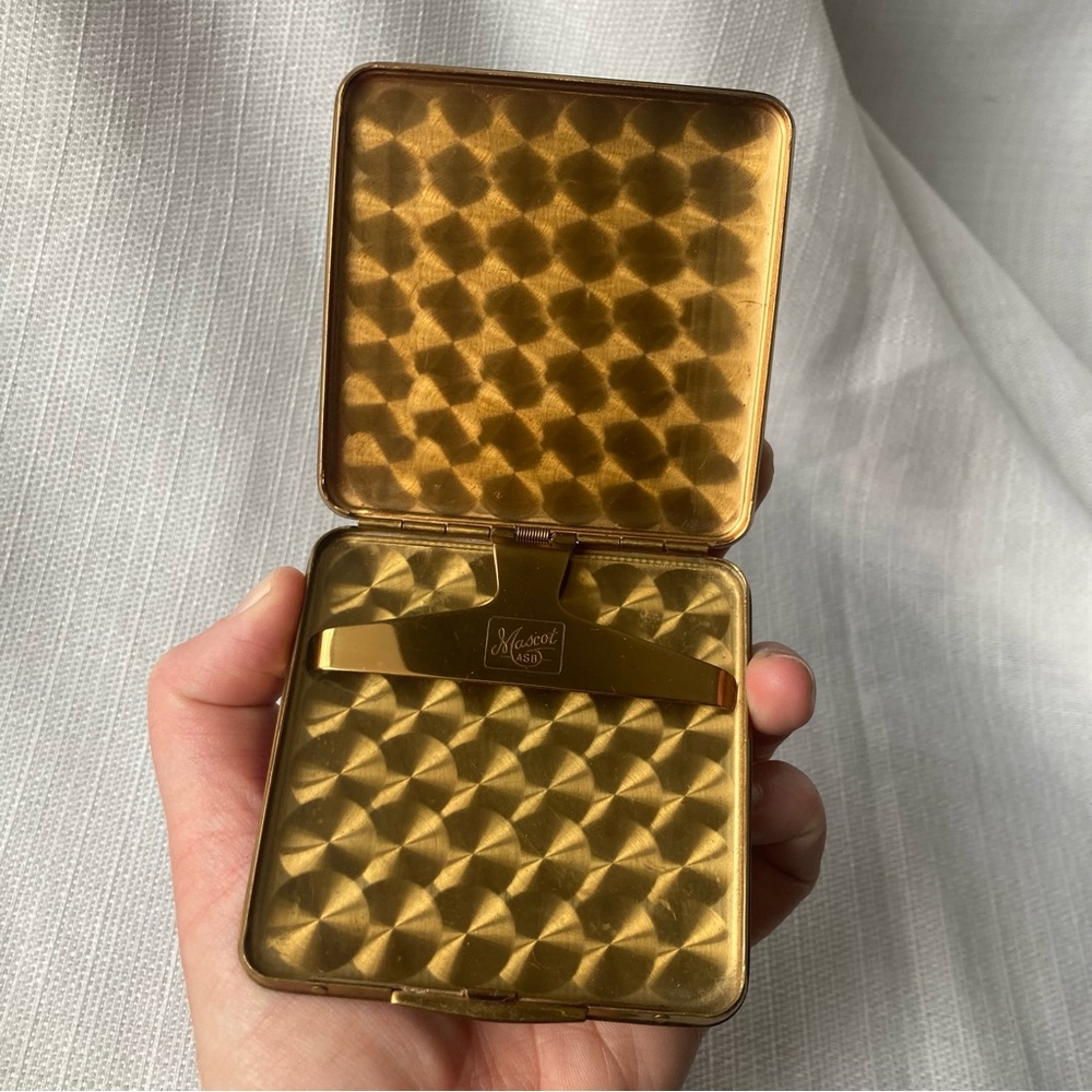 Vintage Mascot ASB brand MCM Brass Cigarette Case! - Picture 5 of 6